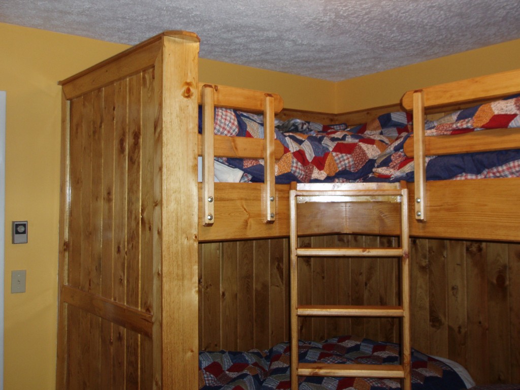 Built in four person bunk bed