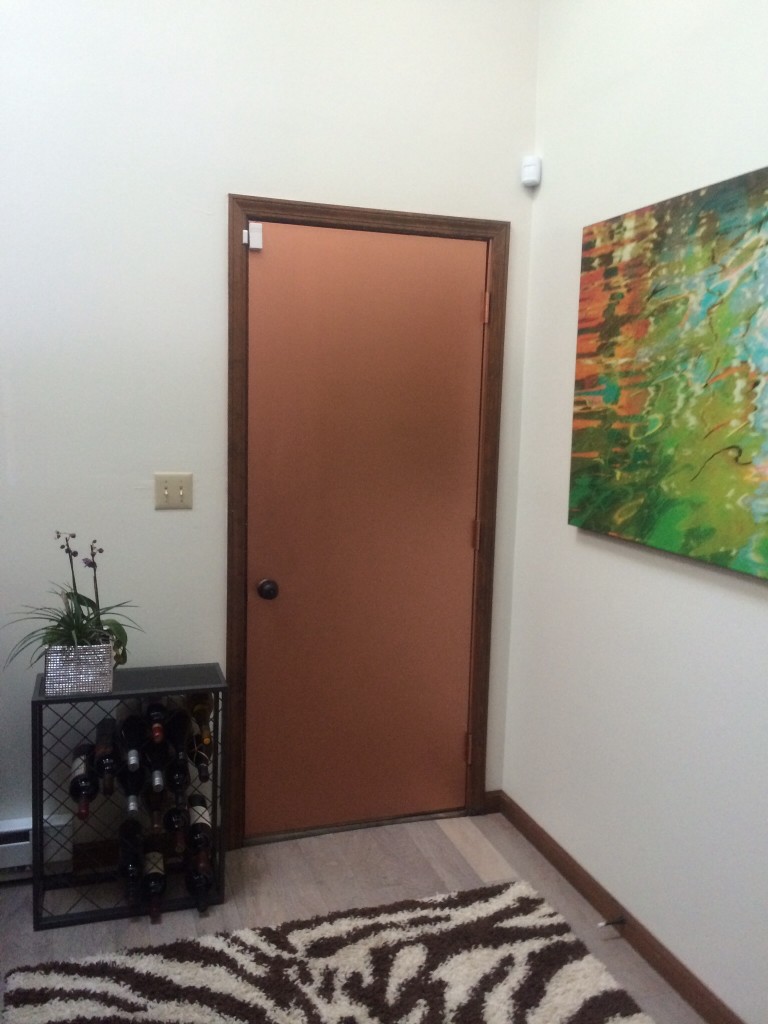 Copper finished door