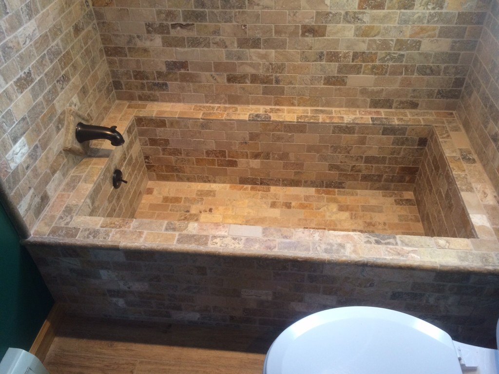 Tiled tub