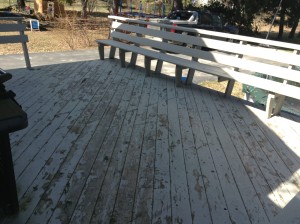 Deck before composite decking