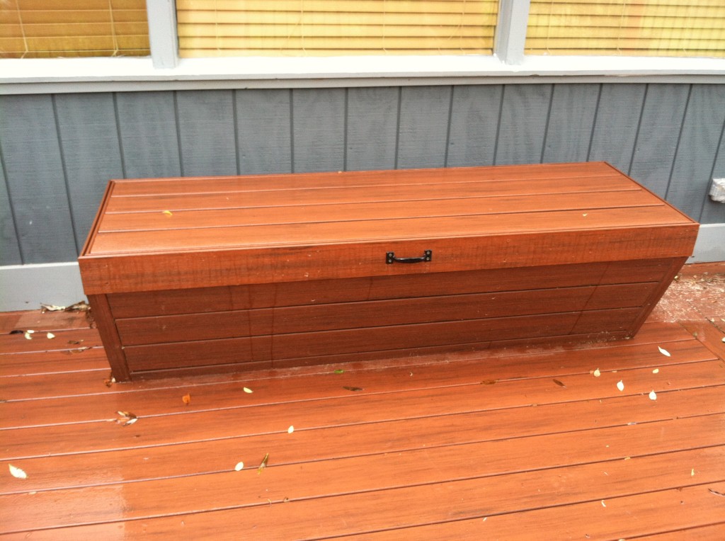 Composite matching deck box bench